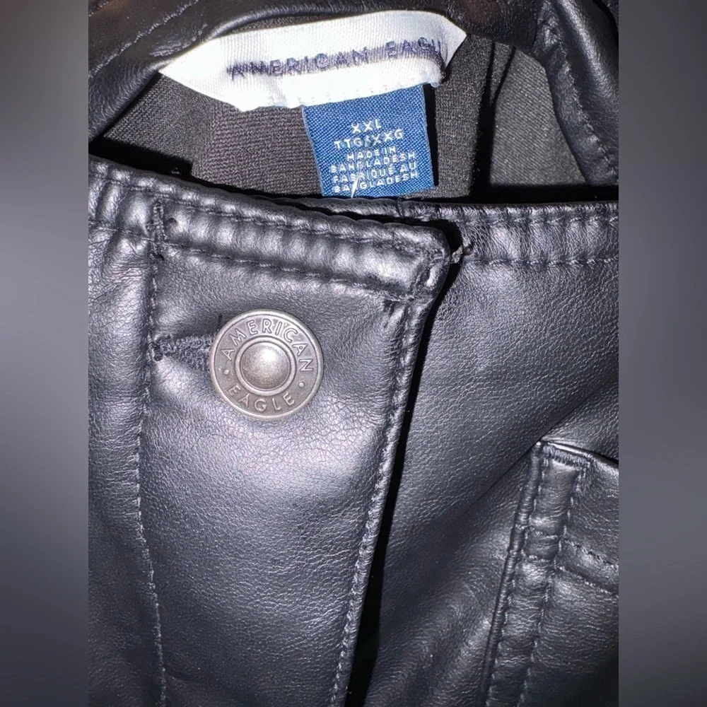 American Eagle Outfitters Black Faux Leather Dress - Picture 4 of 5